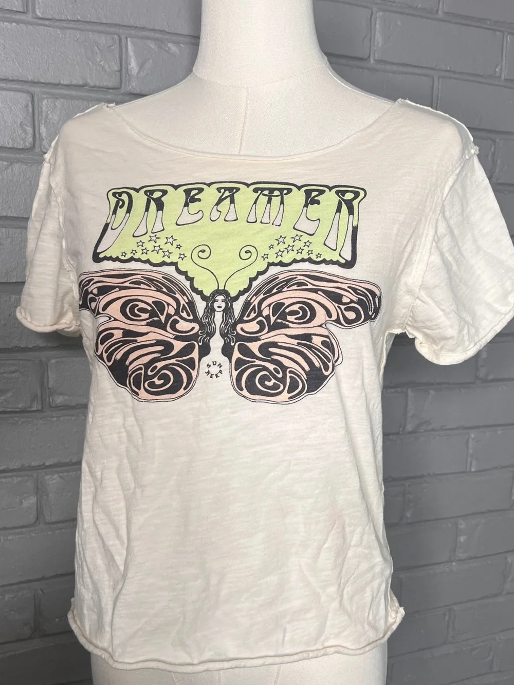 Sun Keep x Anthropologie Dreamer Raw Edge Trim Graphic Tee - Picture 3 of 12